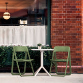 dream folding outdoor bistro set with white table and 2 chairs