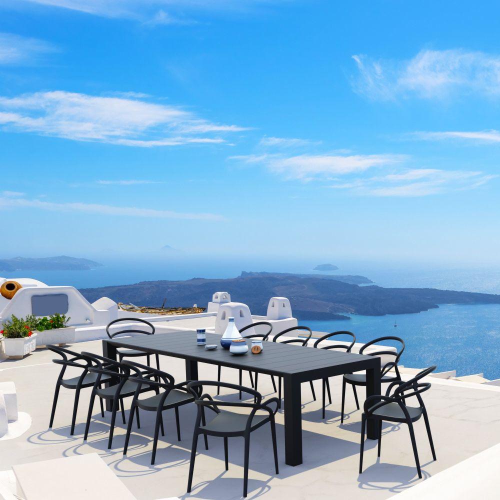mila extendable outdoor dining set 11 piece