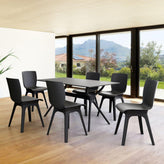 mio pp modern 7 piece dining set with 55 inch air table