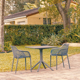air xl patio dining set with 2 arm chairs dark gray