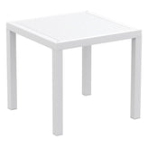 air mix square dining set with white table and 4 chairs
