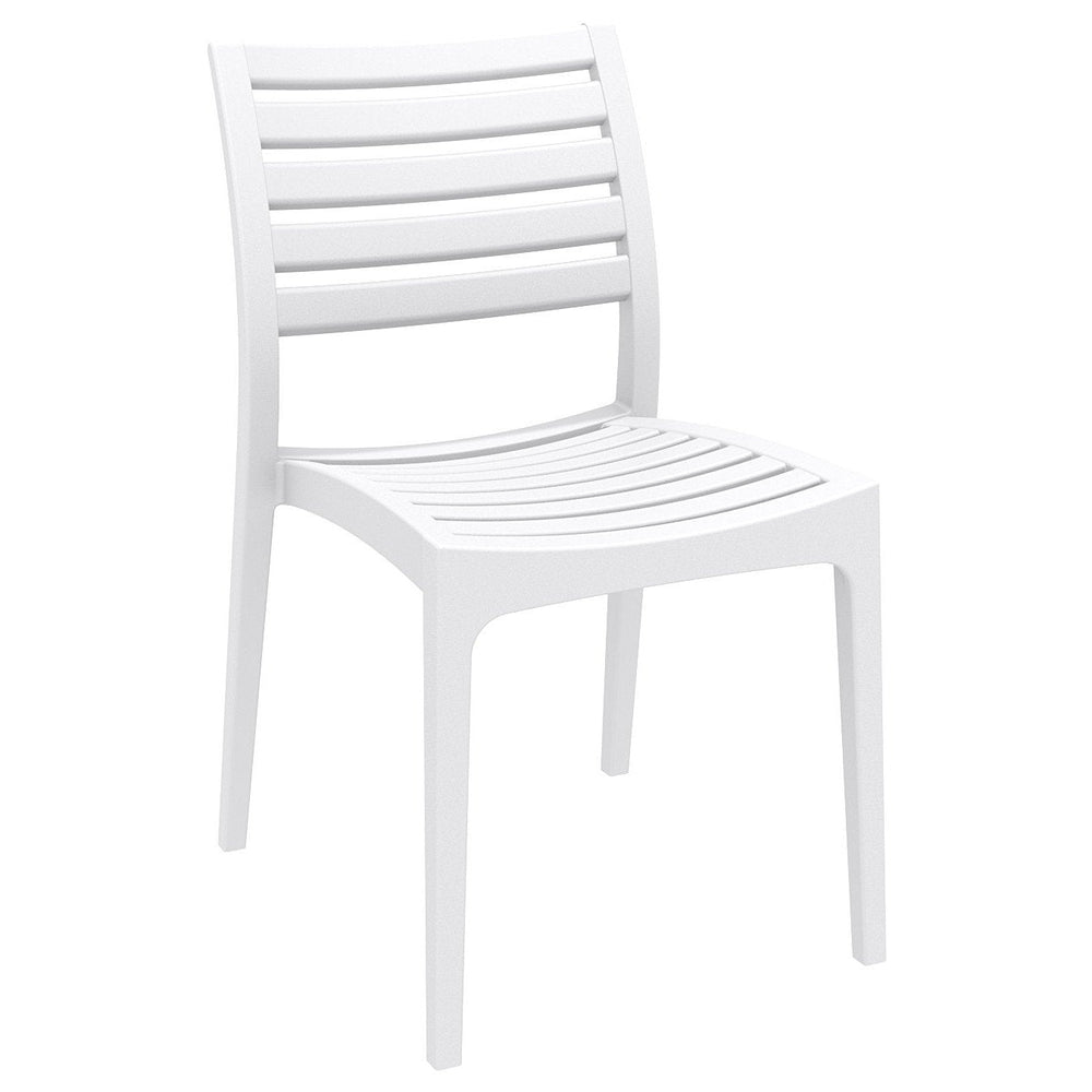 ares dining set with 2 chairs white