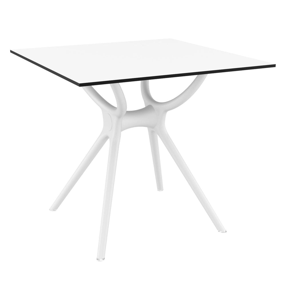 ares dining set with 2 chairs white