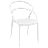 pia dining set with 2 chairs white