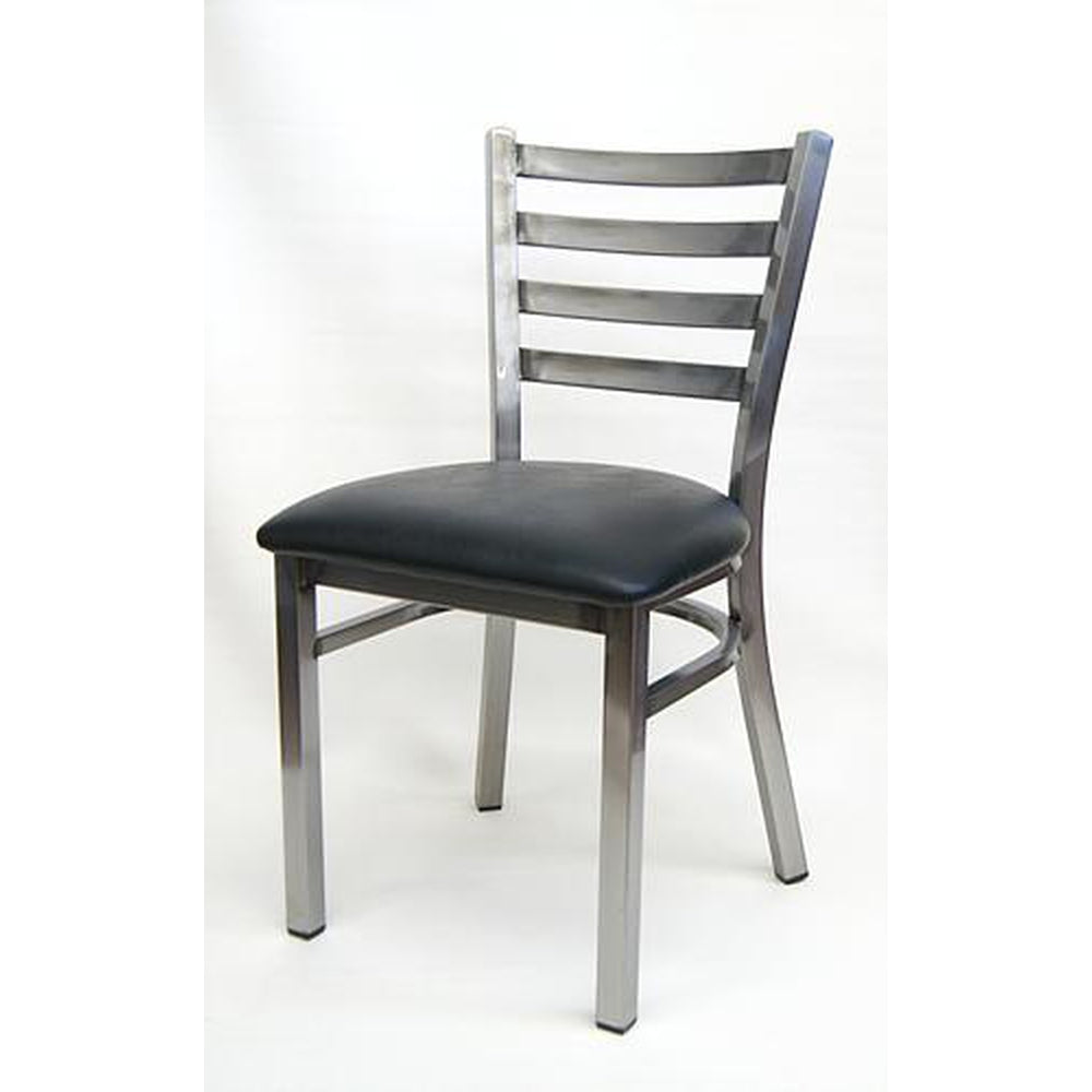 metal ladderback chair with vinyl seat