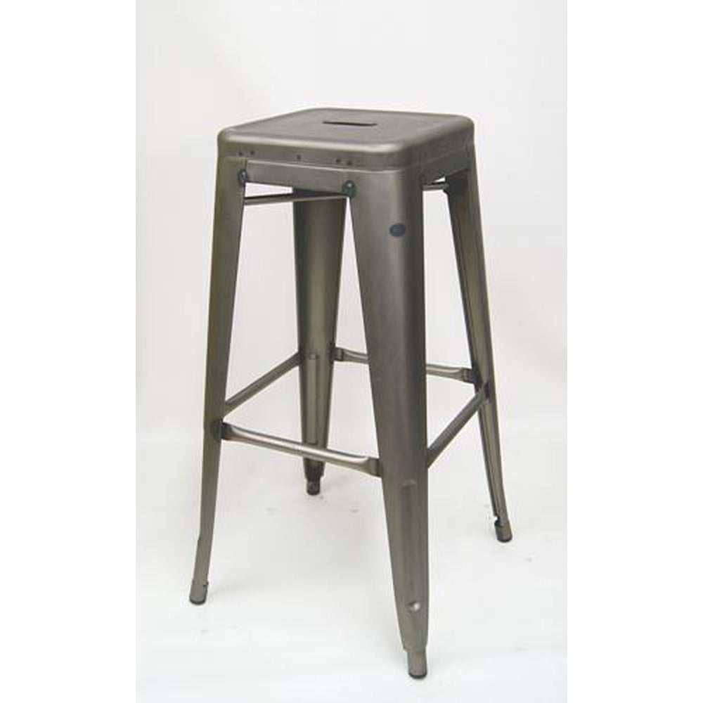 tolix style metal bar stool 1
