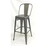 tolix style metal bar stool 2