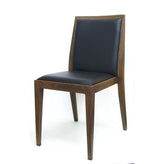 wood grain metal frame side chair