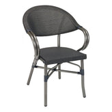 fs aluminum frame armchair with textilene back black