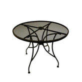 30 inch round wrought iron table black