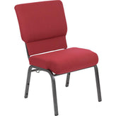 advantage 20 5 inch width church chair silver vein frame