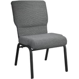 advantage 20 5 inch width church chair textured black frame