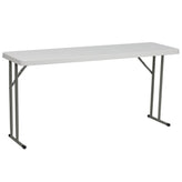 5 ft granite white plastic folding training table
