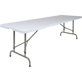 8 ft height adjustable granite white plastic folding table