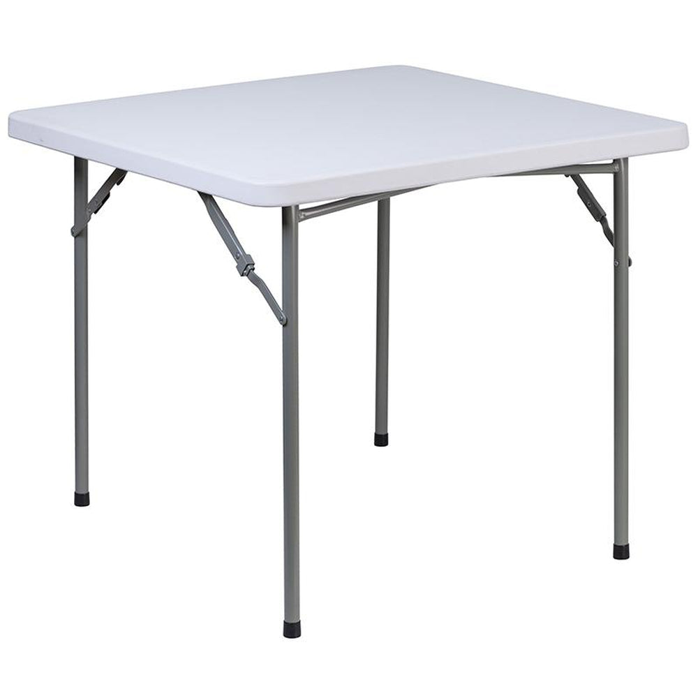 3 ft square granite white plastic folding table