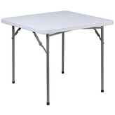 3 ft square granite white plastic folding table