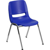 hercules series 661 lb capacity ergonomic shell stack chair with chrome frame and 16 inch seat height