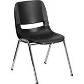 hercules series 880 lb capacity ergonomic shell stack chair with chrome frame and 18 inch seat height