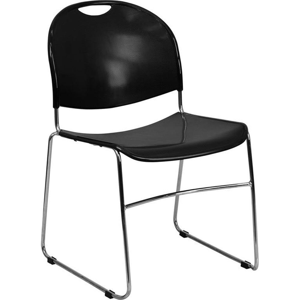hercules series 880 lb capacity ultra compact stack chair with chrome frame