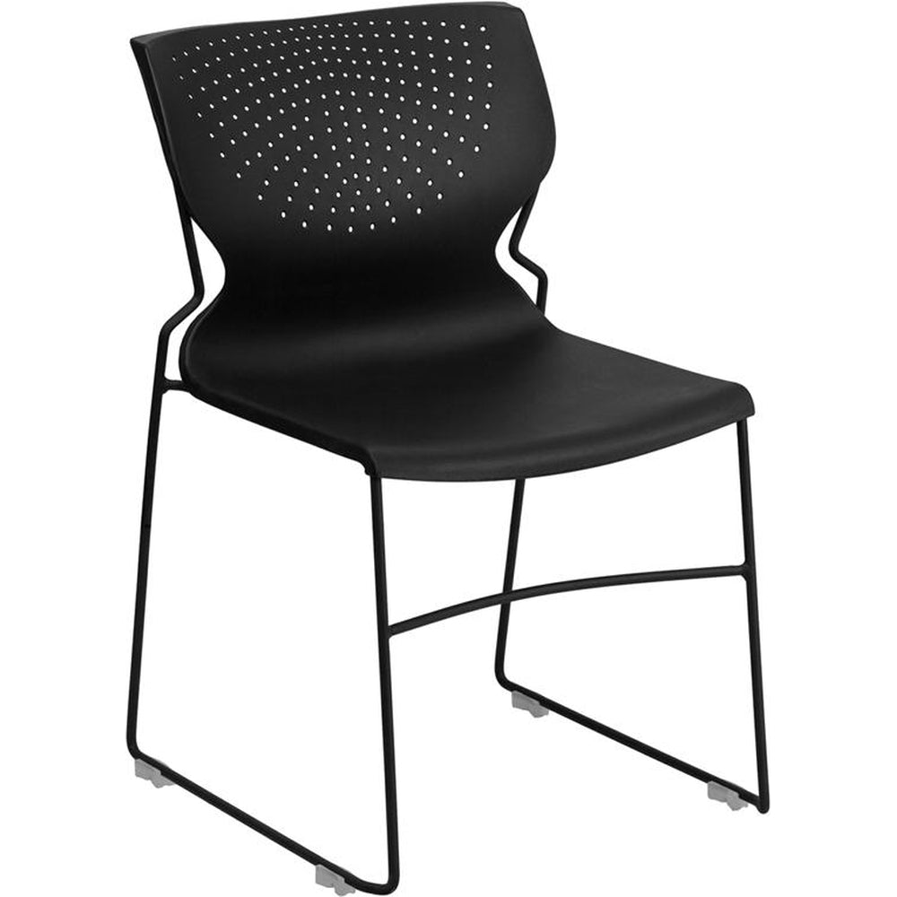 hercules series 661 lb capacity full back stack chair with gray powder coated frame