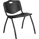 hercules series 880 lb capacity black plastic stack chair