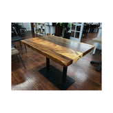 south american walnut live edge plank tabletop