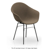 ta upholstered armchair with er base
