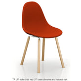 ta upholstered side chair with yi base