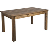 60 inch x 38 inch rectangular antique rustic solid pine farm dining table