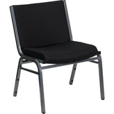 hercules series big and tall 1000 lb rated black fabric stack chair