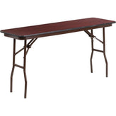 5 ft mahogany melamine laminate folding training table