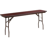 6 ft mahogany melamine laminate folding training table