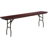 8 ft high pressure mahogany laminate folding training table