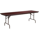 3096 8 ft high pressure mahogany laminate folding banquet table